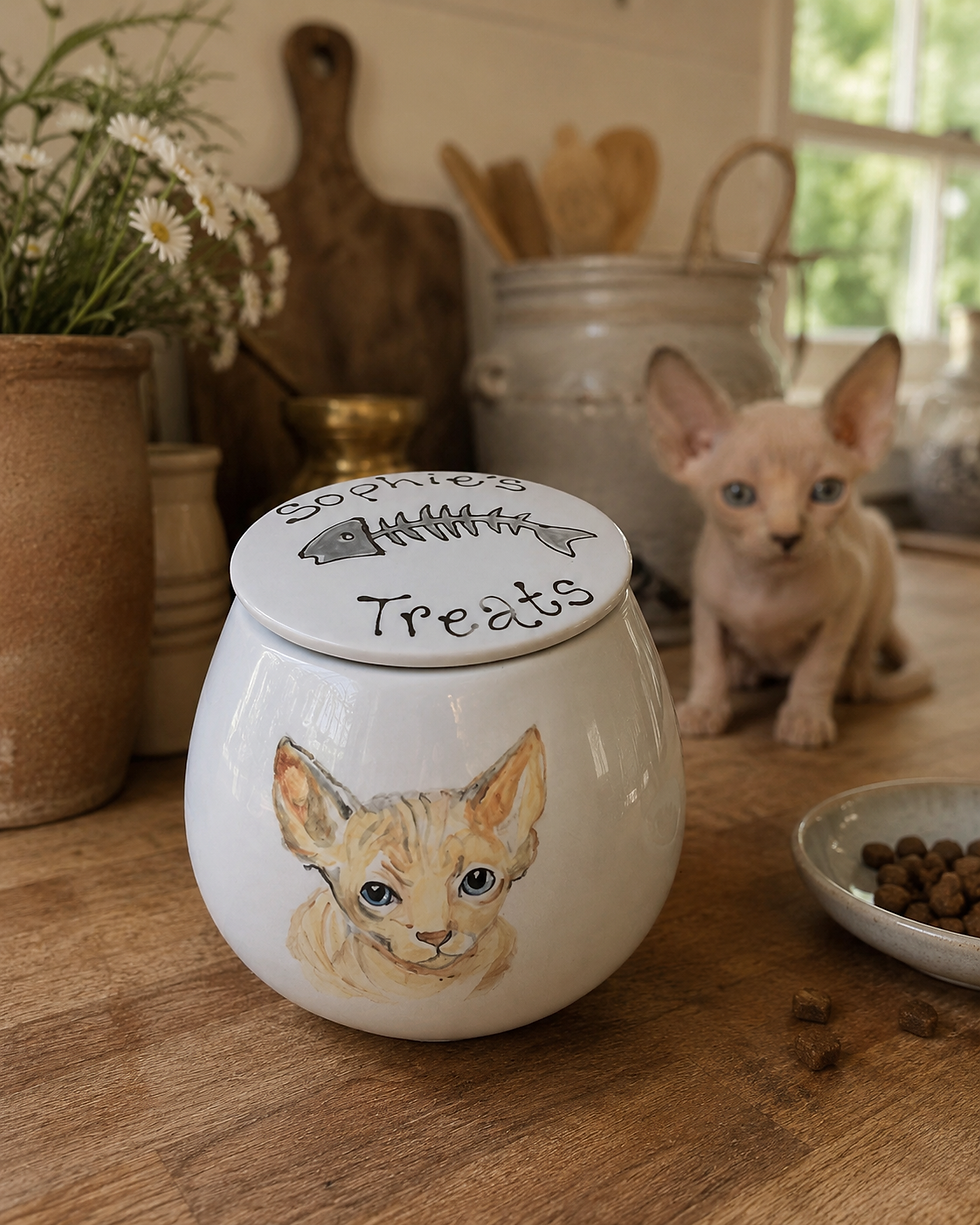 Cat Portrait Treat Jar