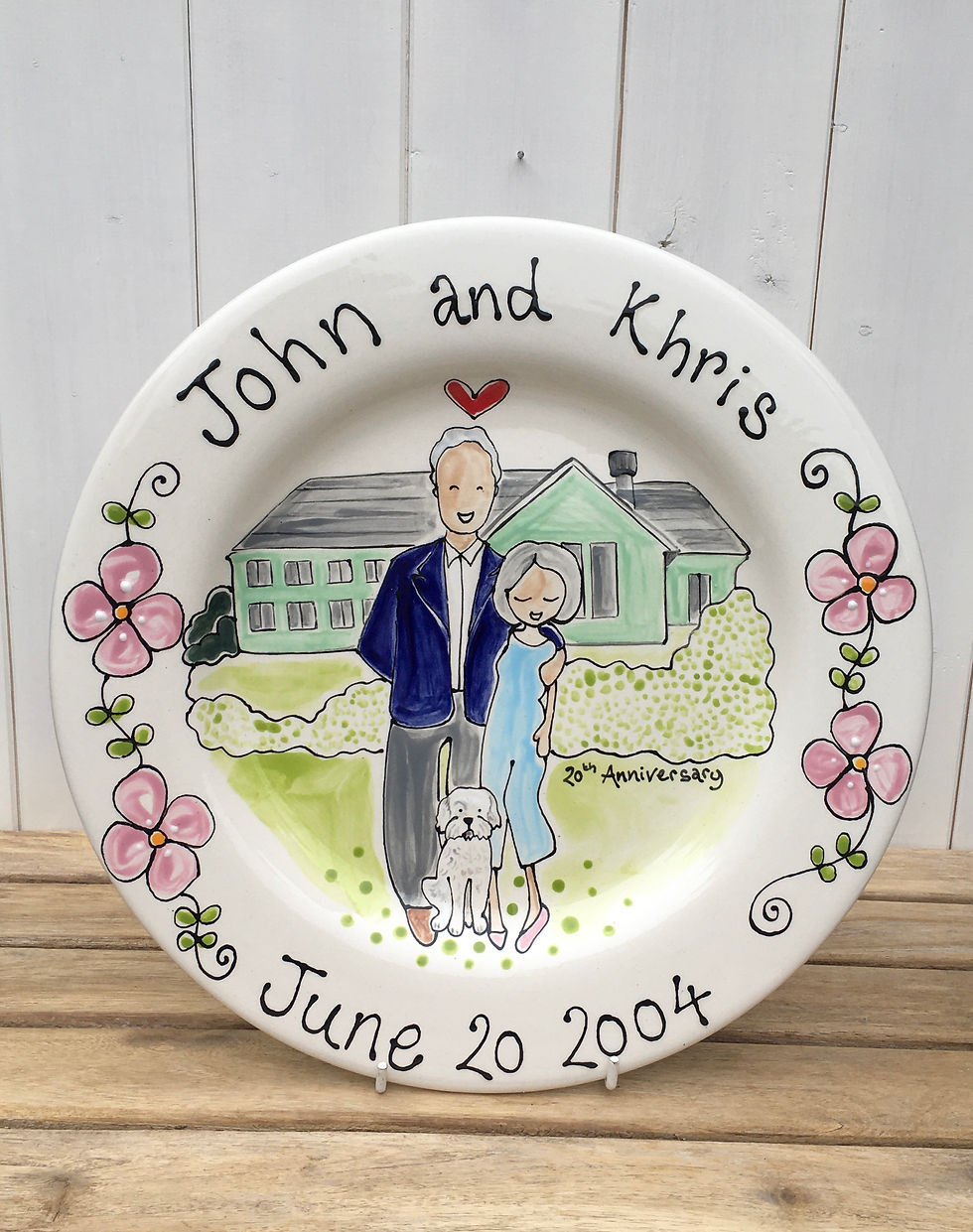 Thumbnail: Wedding or Anniversary Gift Plate with Portrait
