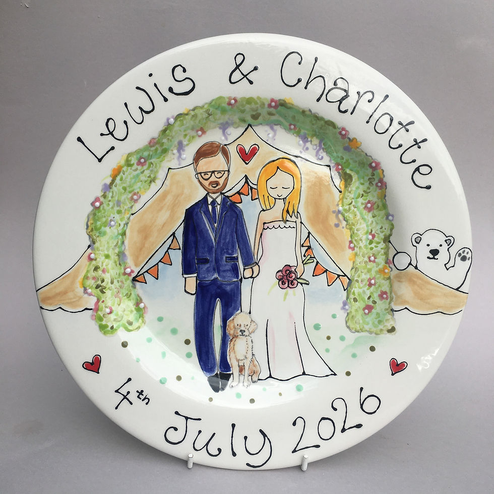 Couple Portrait Wedding Plate