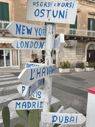 Street sign in Ostuni