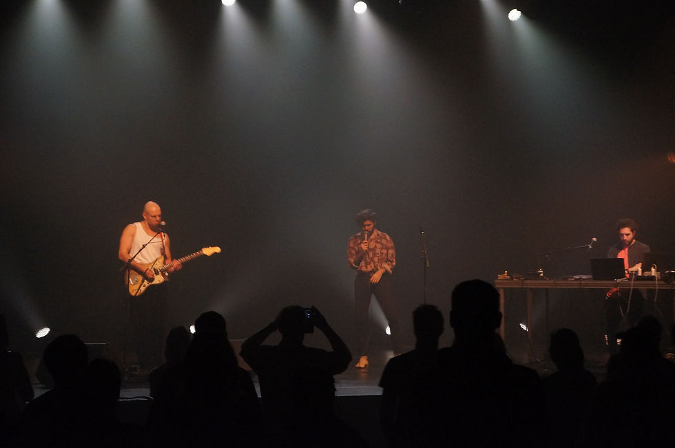 3 membres de Lalalar sur scène