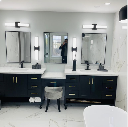 Custom vanity craftsmanship by Prime Vanity and Kitchen