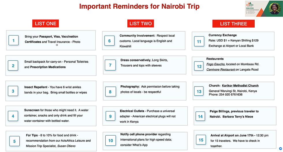 Reminders for Nairobi Trip.png