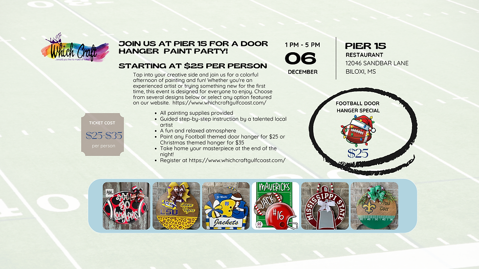 Pier 15 Football & Christmas Door Hangers 