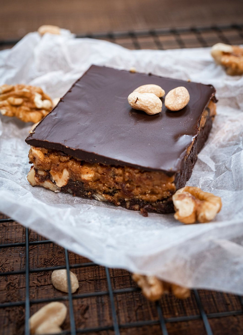 Barres dattes, cacahuète & chocolat