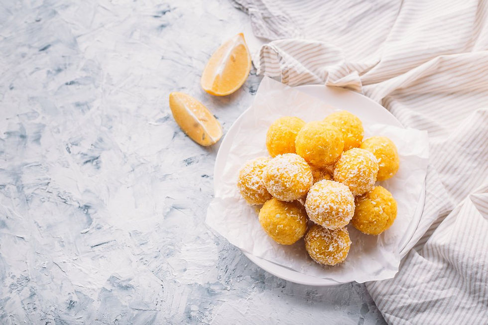 Energy balls citron, cajou & coco