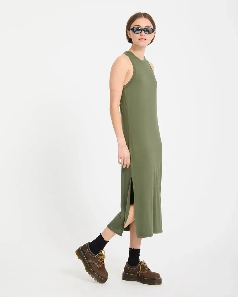 Thumbnail: Volcom Stoneligt Dress in bayleaf