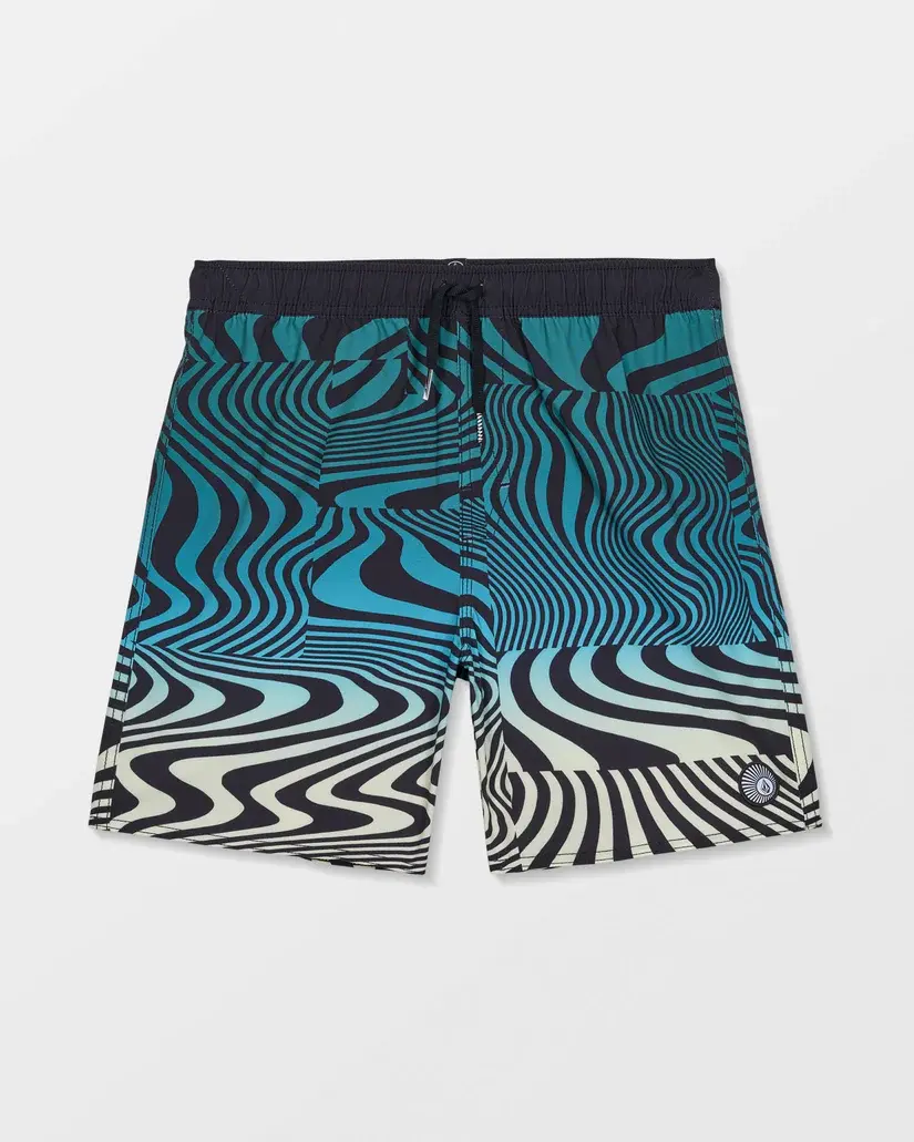 Volcom Lido Print Trunks Kids in Rifle Green