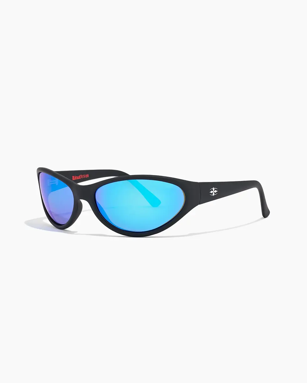 Thumbnail: Ritual Vision Morphine in Matte Black/Blue Reflective Polarised