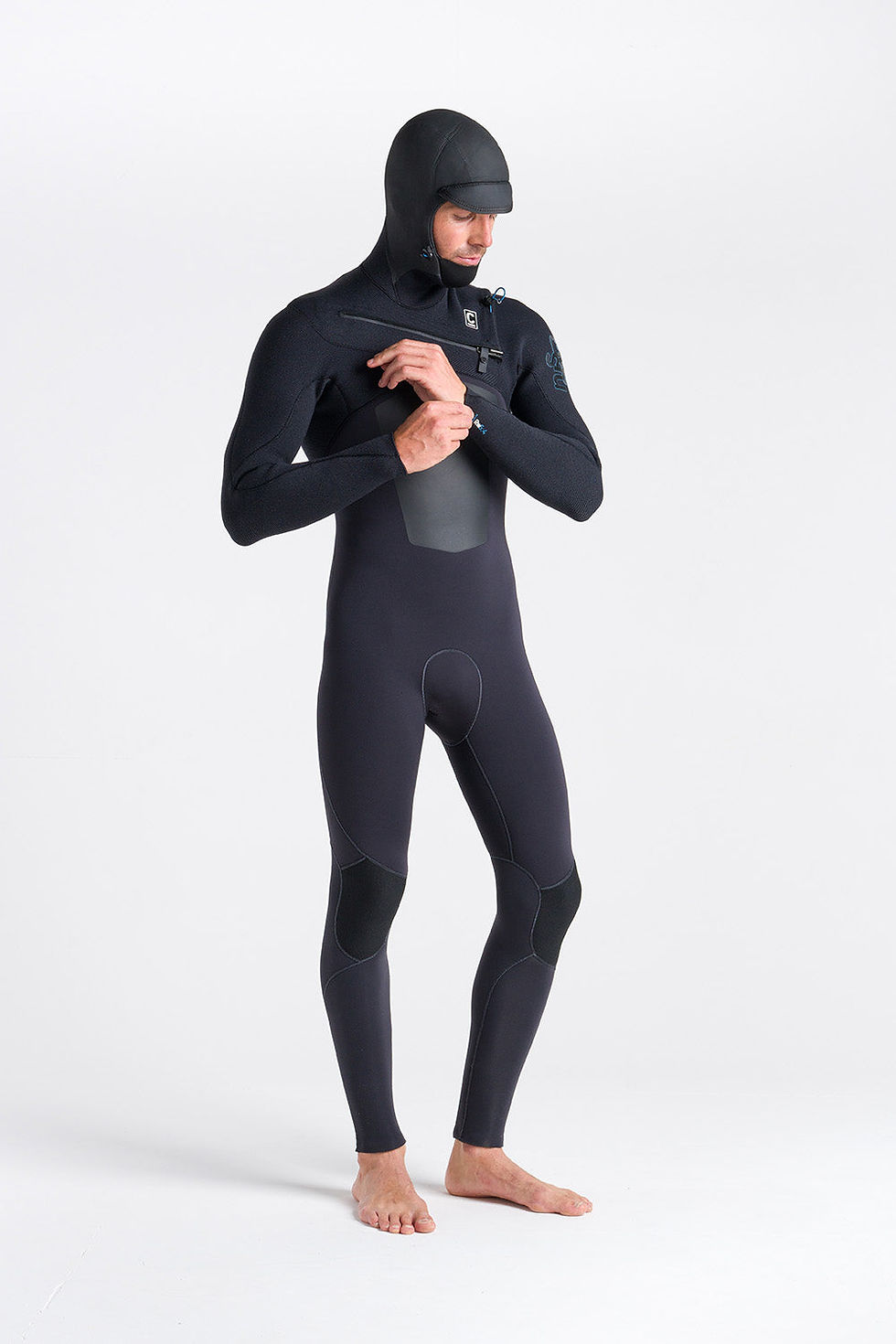 Thumbnail: C-Skins ReWired Hooded 5:4 Chest Zip mens winter wetsuit