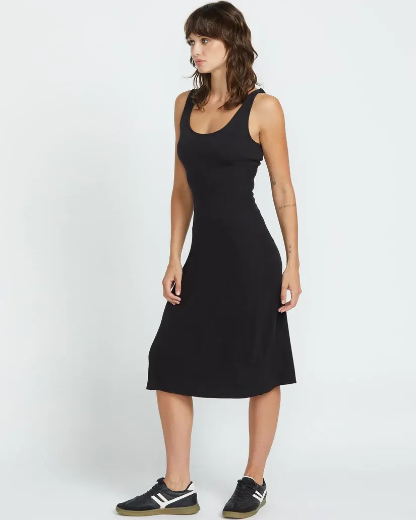 Thumbnail: RIZZLED DRESS in BLACK