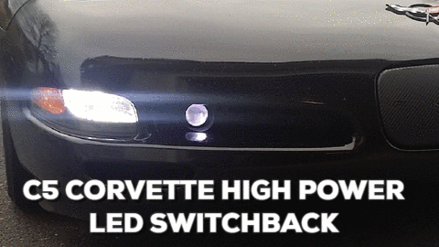 C5 CORVETTE 2 X HIGH POWER AMBER/WHITE LED SWITCHBACK LIGHT KIT