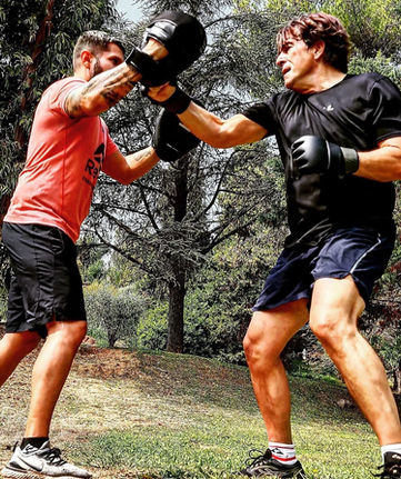 photo de Matth prepa coaching lors d'un coaching de boxe avec un de ses client