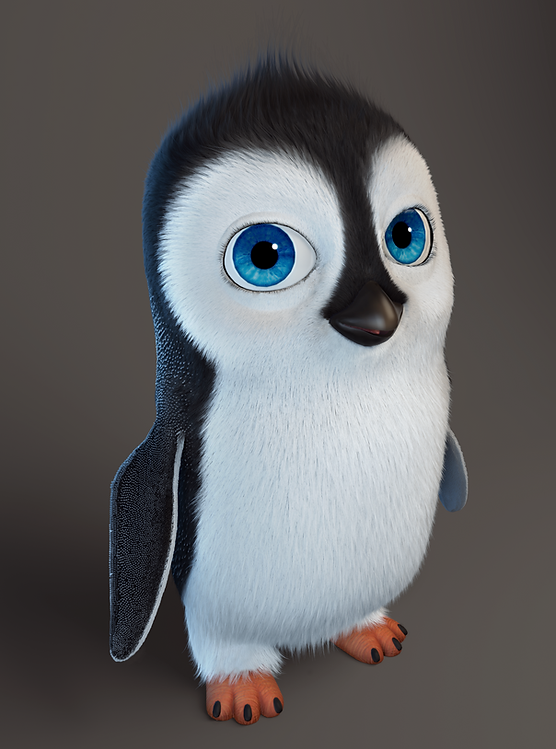 Yeti, Bird, Feathers, Fur, Maya, Hair, Realistic, V-ray, 3D