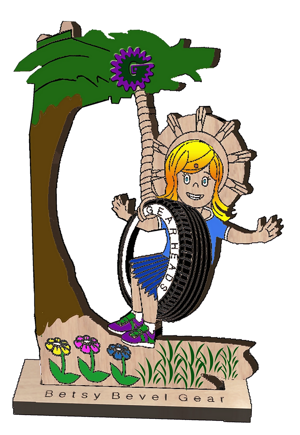 Thumbnail: Betsy the Gear Head Wood Gear Toy