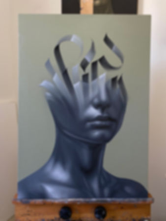 MetalHead - 70x50 cm - Oil