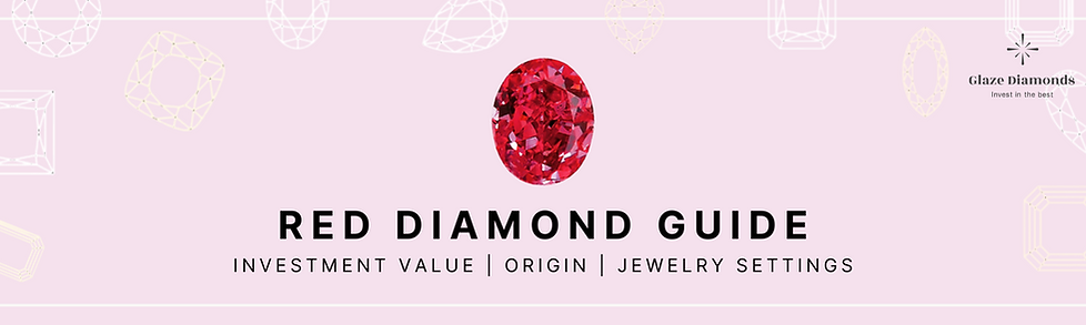 red diamond guide - investment value, origin, jewellery settings