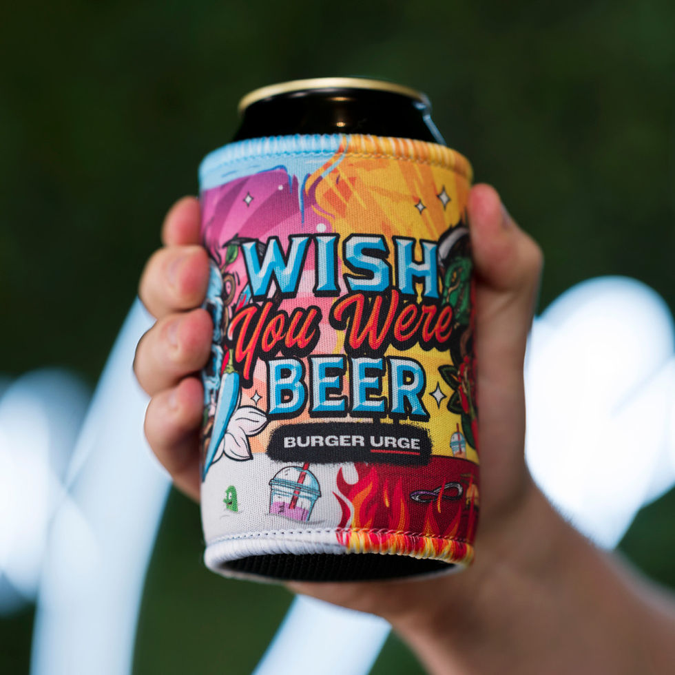 Wish You Were Beer Stubby Holder Design