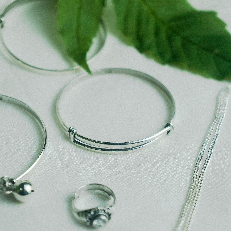 Thumbnail: Gelang Bayi Perak 925 Model Polos