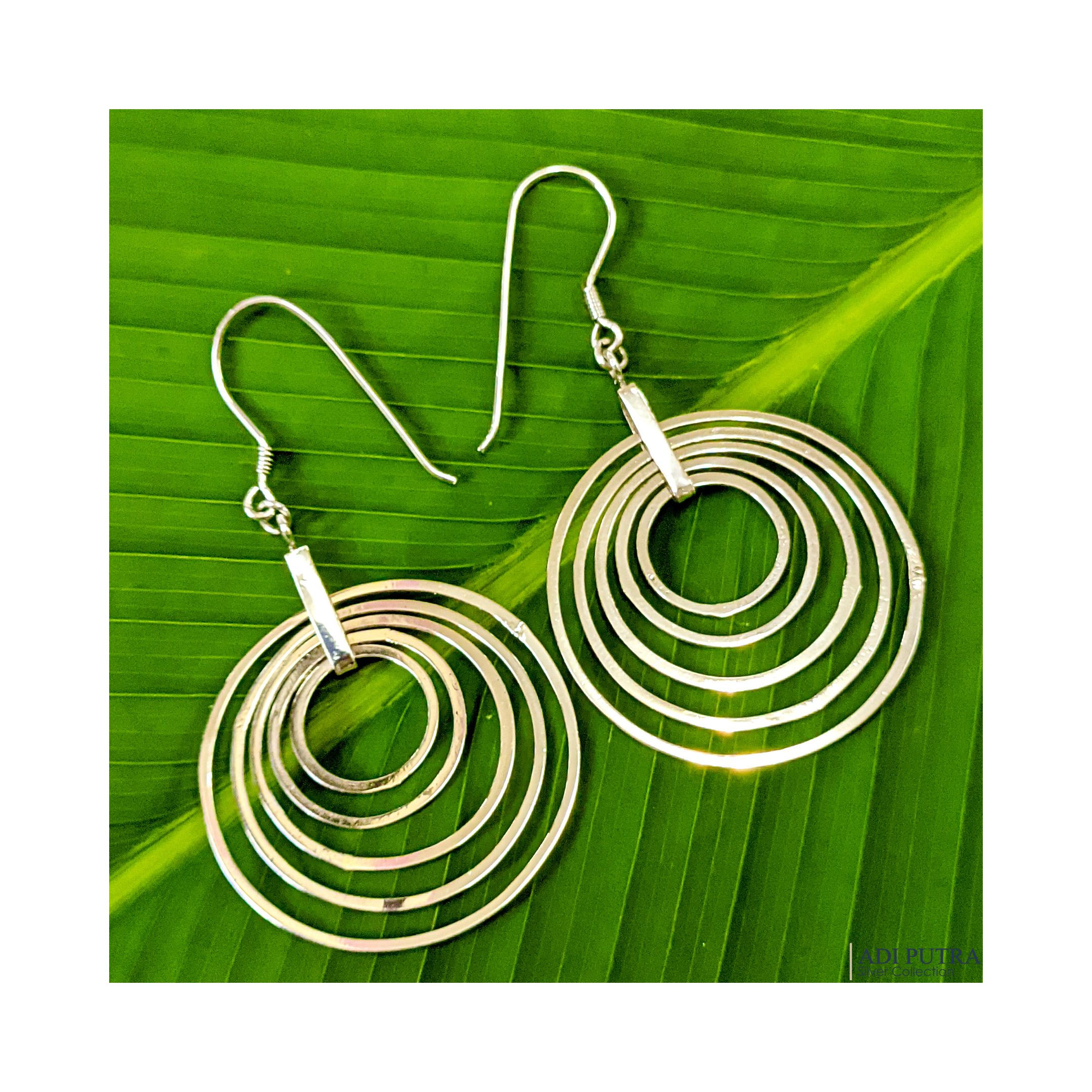 Drop Earring with Circle Motif