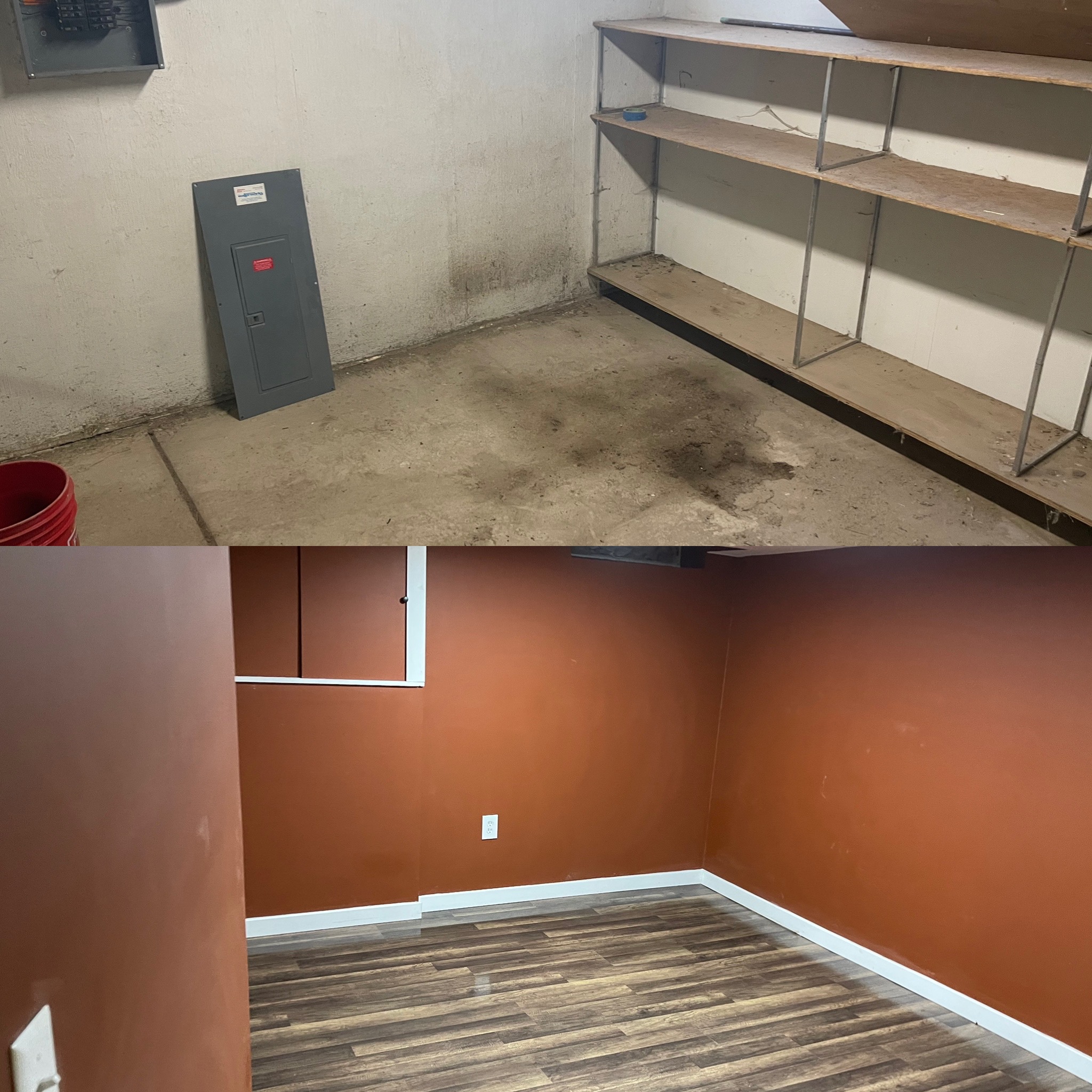 Modern basement project with clean lines and professional finishing