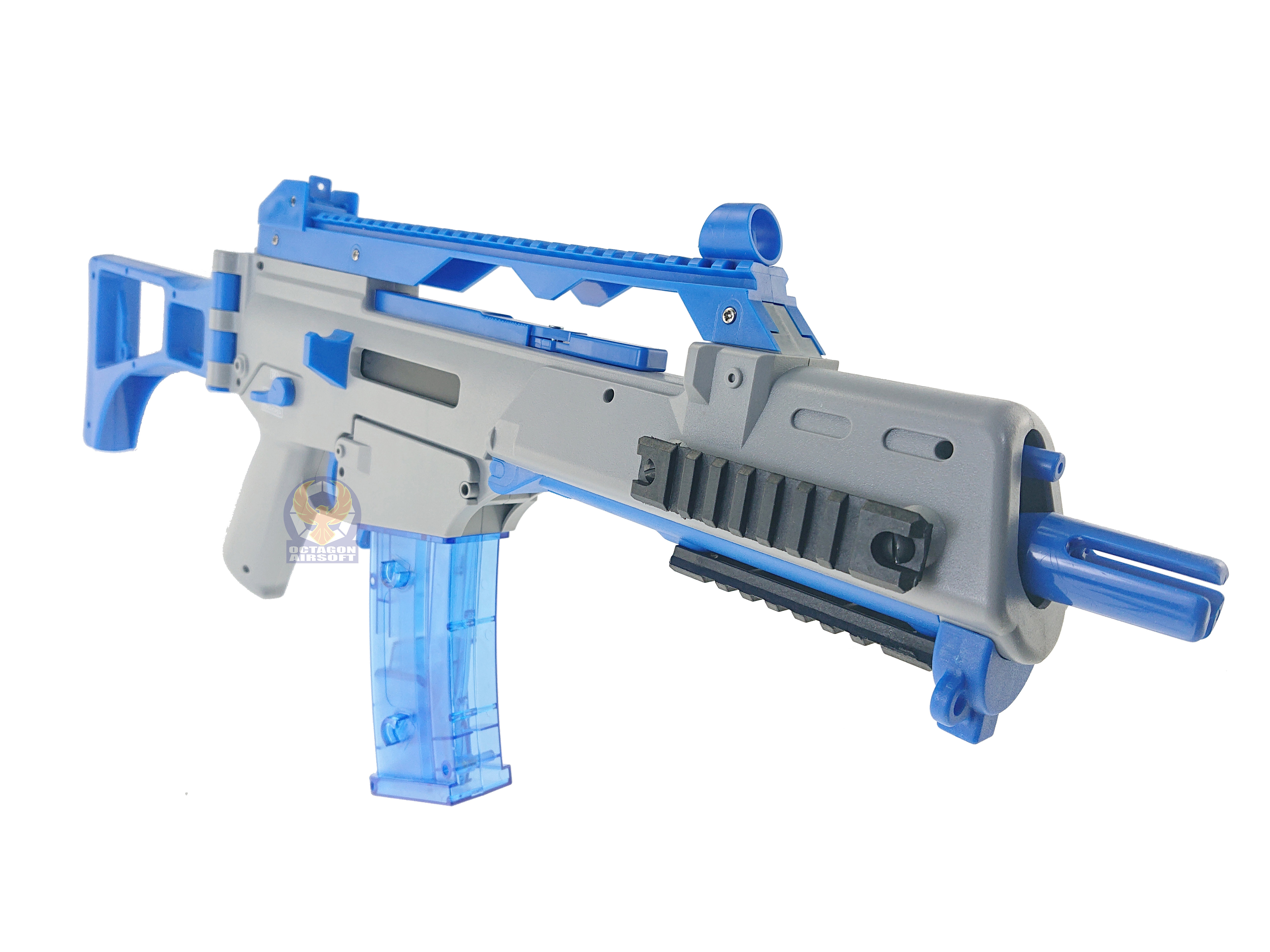 WELL G36C 7-8mm Electric Gel Ball Blaster (Grey / Blue)
