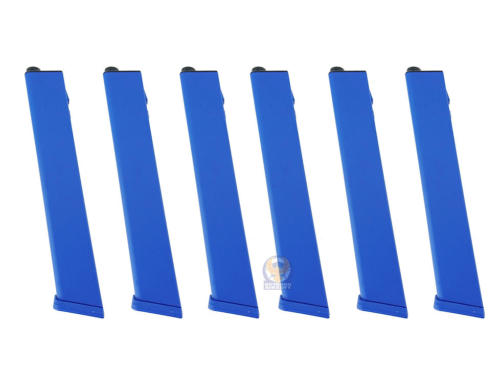 Thumbnail: Classic Army P535P-6 Nemesis X9 / TP9 120rds 6 Pack Mid-Cap Magazine BLUE