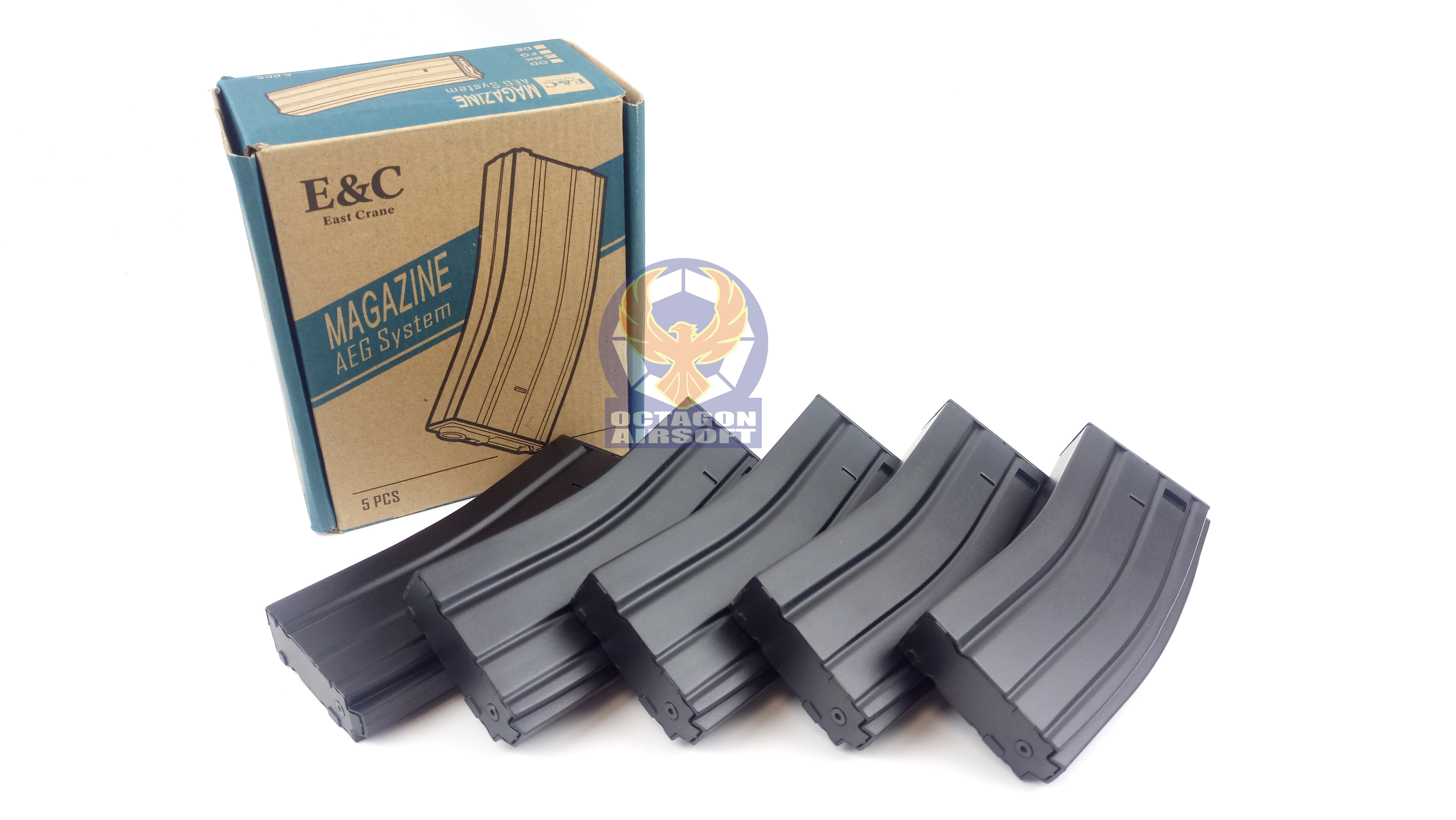 E&C 30 Round M4 Magazine 5 pcs box set (BK)