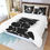 Thumbnail: Trippy Blobs - Black and White - Three Piece Duvet Bedding Set