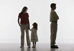 Scène de séparation familiale