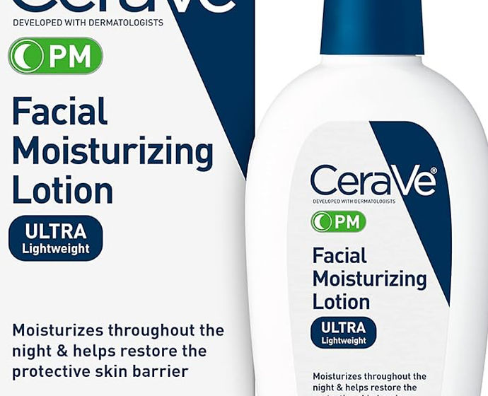 CeraVe PM Facial Moisturizing Lotion | Night Cream with Hyaluronic Acid and Niac