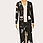 Thumbnail: Newspaper Print Cardigan, Pants and White Shirt.