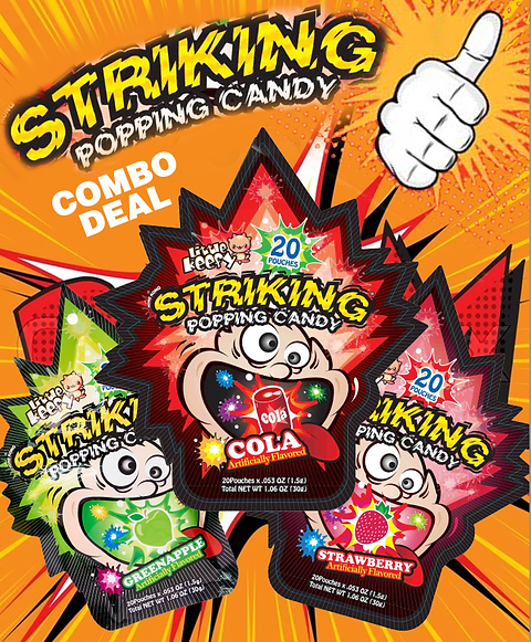 Little Keefy Striking Popping Candy Set Of 24 Mix Your