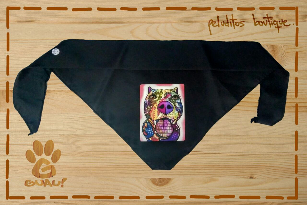 Hermosa pañoleta Pitbull Talla XL