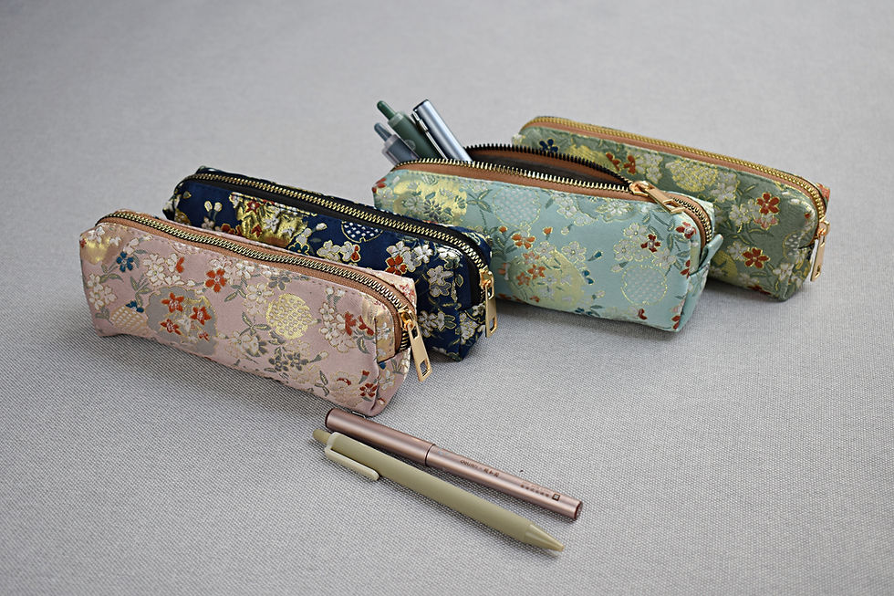 Miniatura: Piórnik materiałowy, etui, kosmetyczka Chiński Wiatr 4 kolory