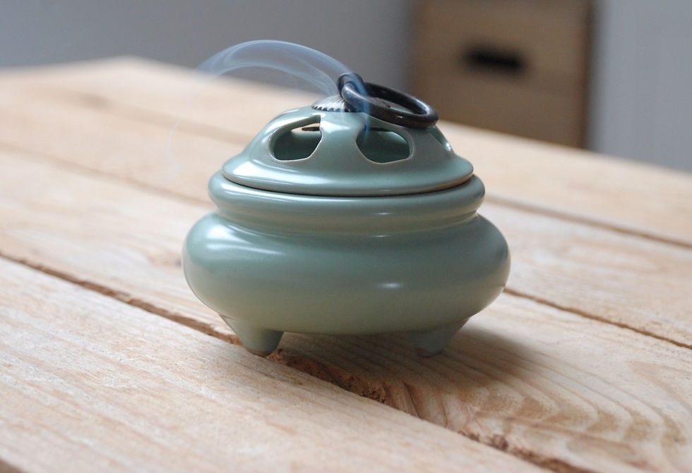 Thumbnail: Chinese green censer with a lid and decorative box