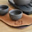 Thumbnail: Brown tea set in case with stand