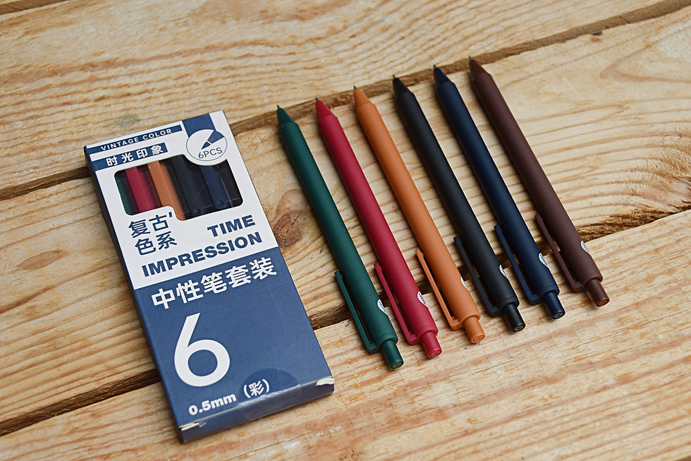 Thumbnail: Set of 6 Chinese Time Impression pens, 2 types