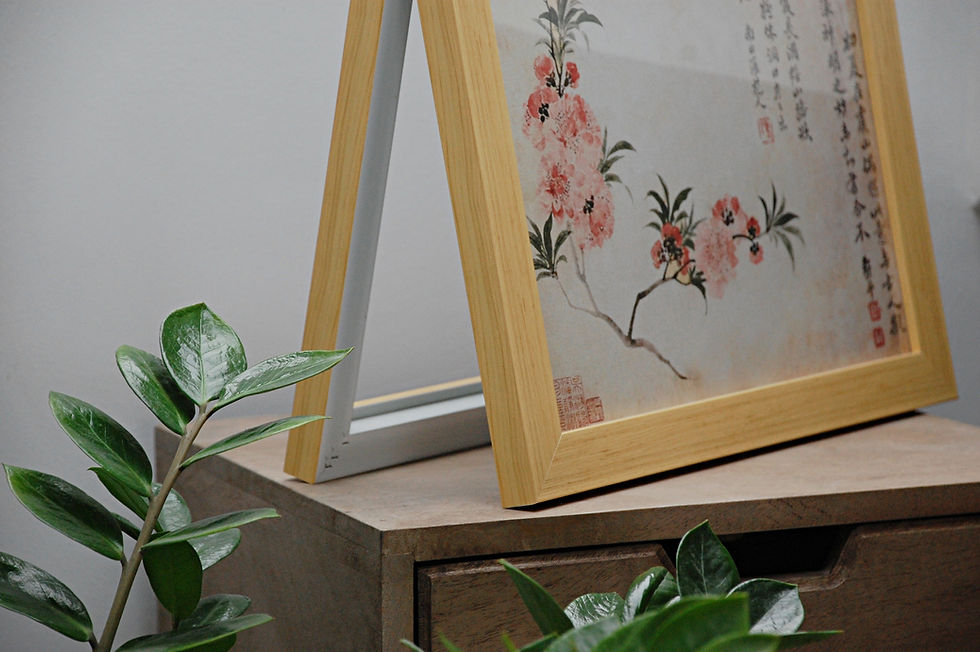 Thumbnail: Chinese paintings on canvas with a double bottom - 3 patterns
