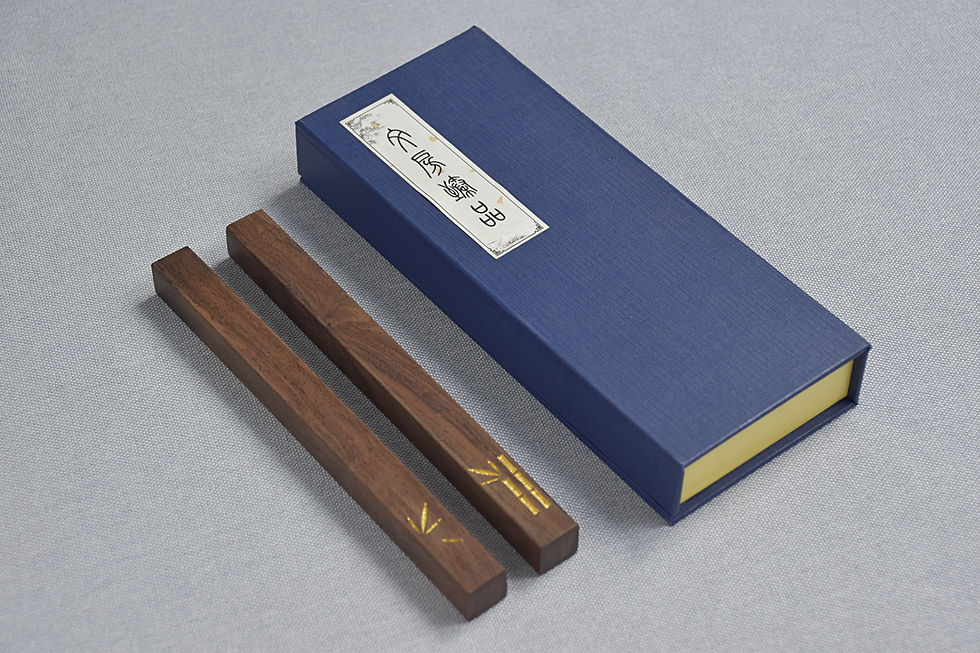 Thumbnail: PREMIUM Paper weights in a blue box GOLDEN BAMBOO