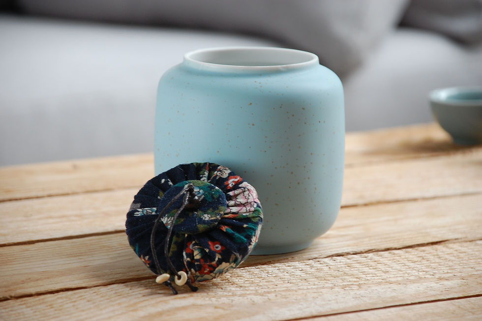 Miniatura: Ozdobne duże ceramiczne chińskie słoiki na herbatę