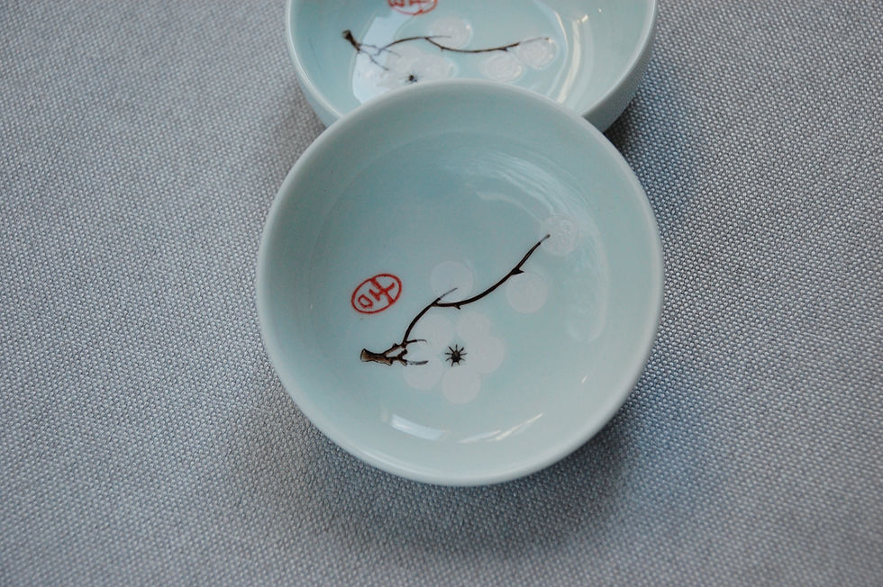 Miniatura: Miseczka do wody zielono-wodnista JAPONIA