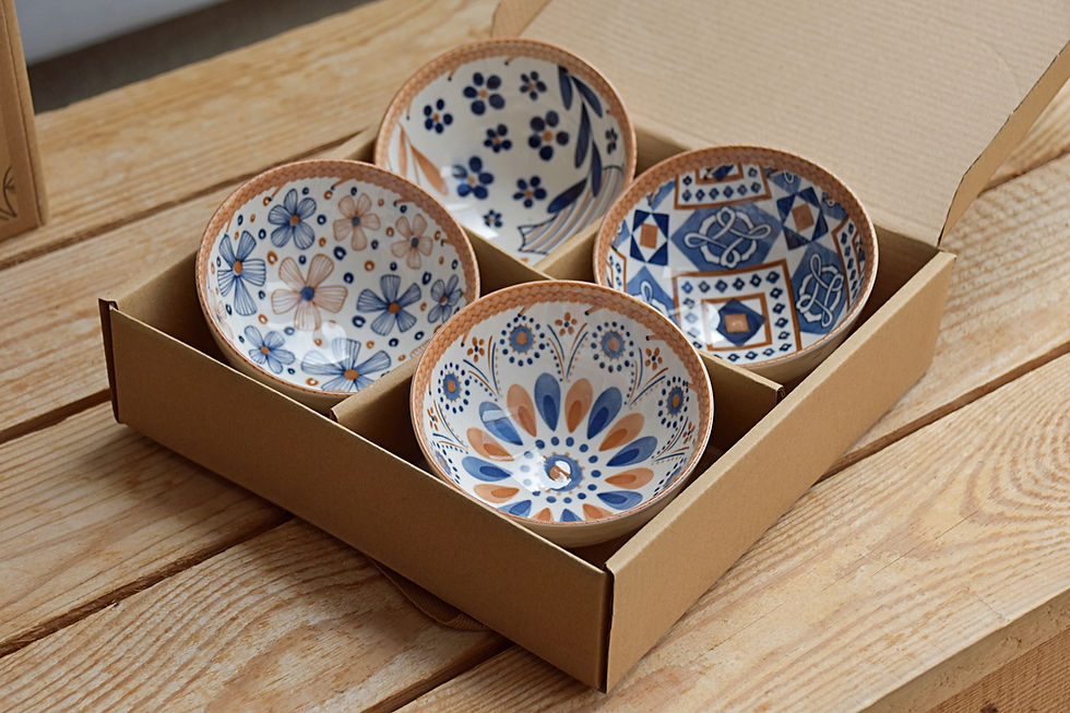 Thumbnail: A set of Chinese ceramic bowls in the Japanese ETNO style