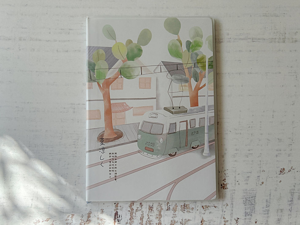 Thumbnail: Lined notebook Japanese-Chinese style watercolor SUMMER COOL A5 4 patterns