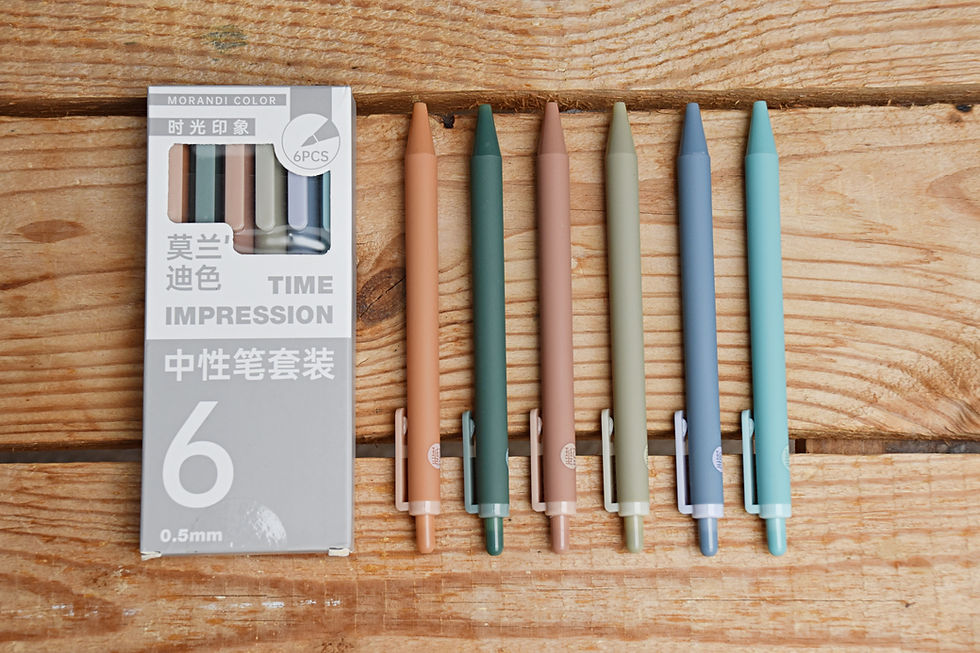 Thumbnail: Set of 6 Chinese Time Impression pens, 2 types
