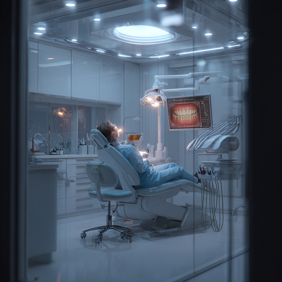 Cosmetic dentist in Charlotte NC performing teeth whitening