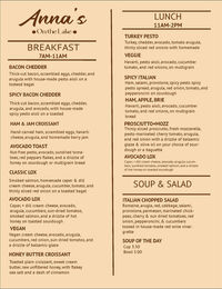 Menu Sheet