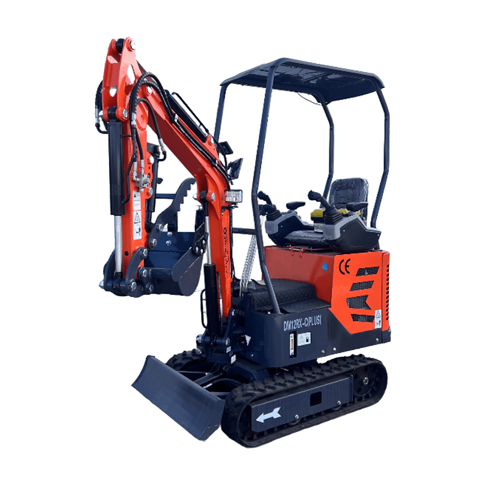 Thumbnail: 1 Ton, Upgraded Mini Excavator w/ Pilot Control & Swing Boom & Hydraulic Thumb &
