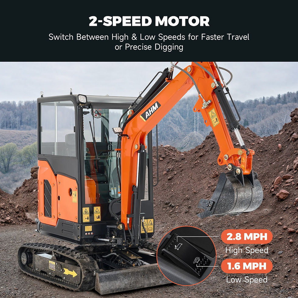 Thumbnail: AY-25J | 25 HP Perkins Diesel 2.5 Ton Mini Excavator w/ Swing Boom & Adj. Speed