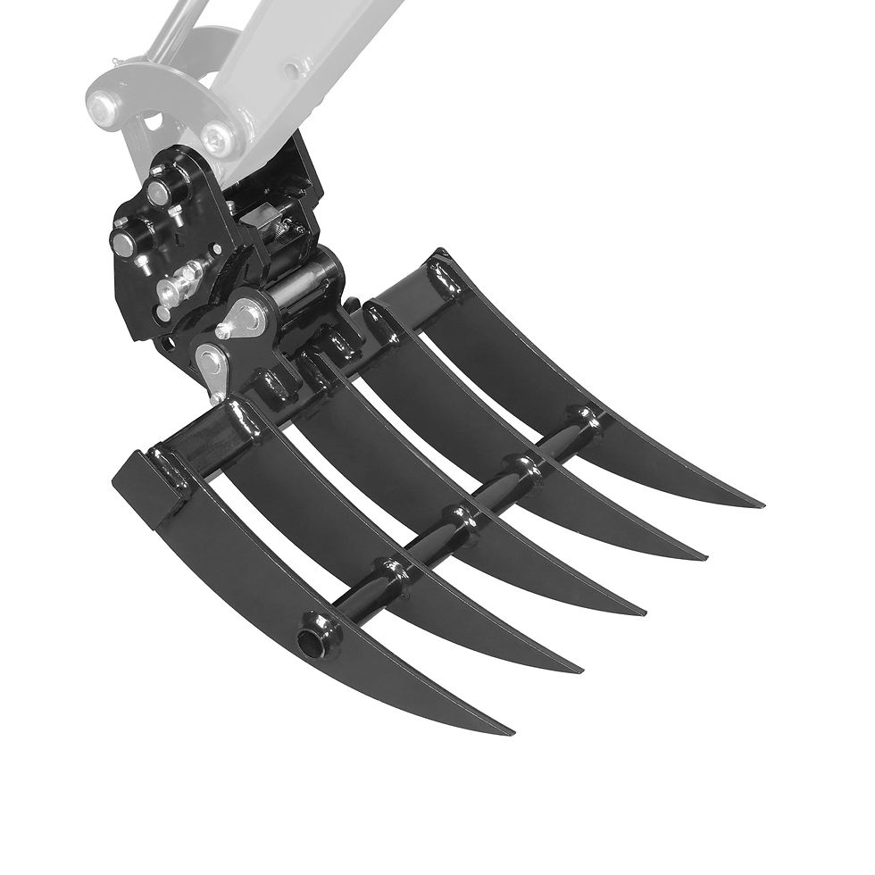 Thumbnail: 5-Piece Mini Excavator Attachment Set for Mini Compact Excavator (SKU: 150536)
